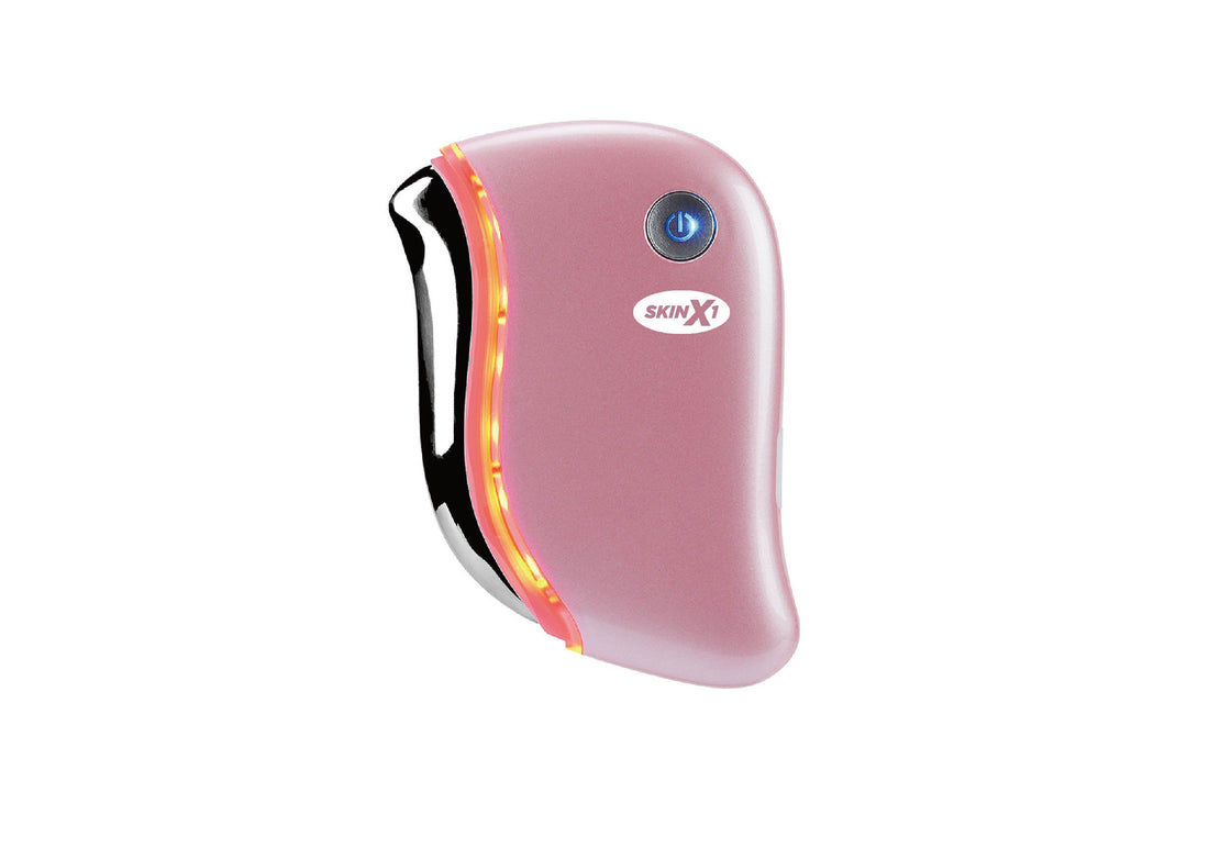 FACIAL SKIN CARE - LED Gua Sha Massager with unique Purple Light and EMS.
