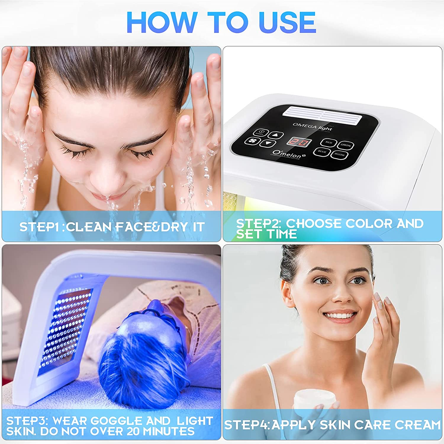 Omega Face and Body LED Light Therapy Device by La Beaute ReVive