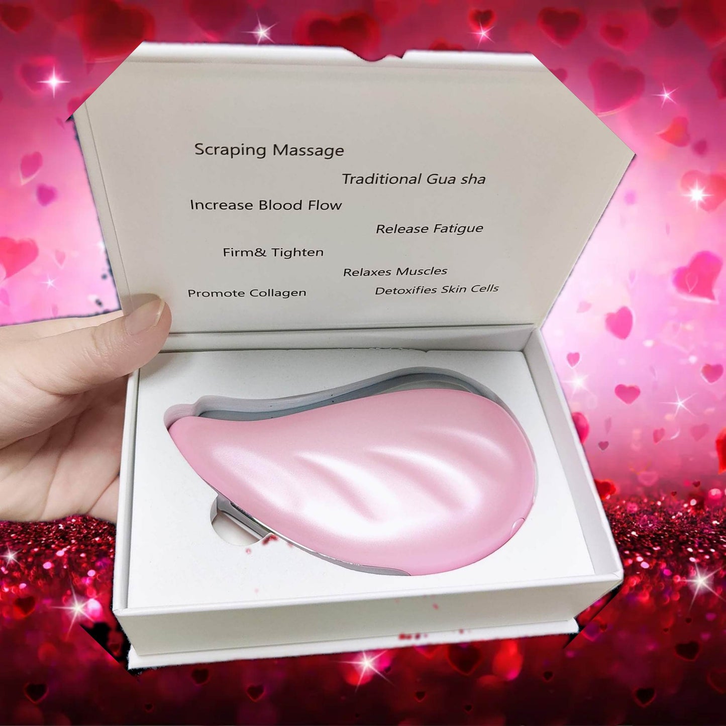 Skin “X” La Beaute Supercharged Gua Sha, Electric/LED massager for Face and body a Natural Skin Beauty